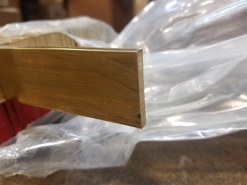Brass flat bar stock - flat, 1